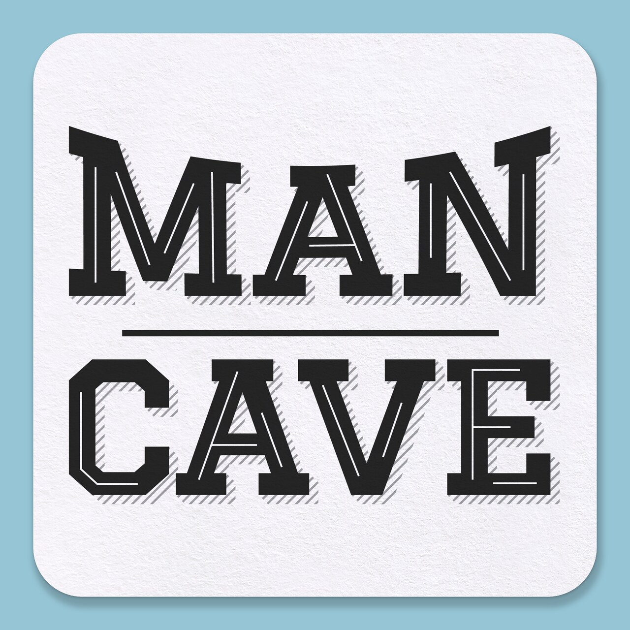 Big Dot of Happiness 25 Ct Man Cave Drink Coasters, 4-Inch Disposable Square Paper Coasters for Home Bar Accessories or Birthday Party
